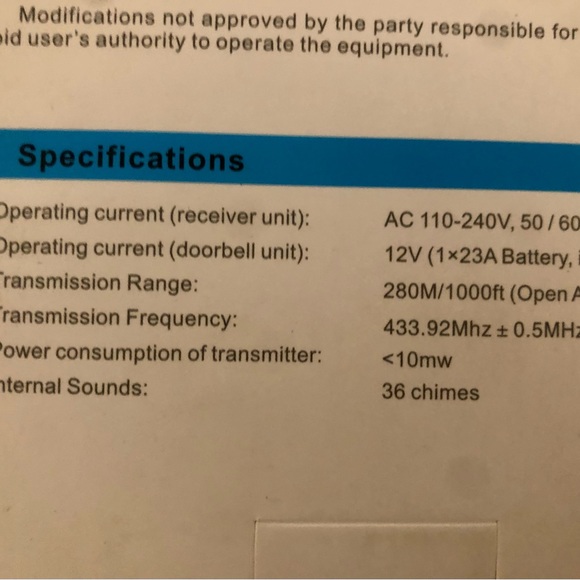 3/$15💸NWT Wireless Doorbell - Picture 6 of 6
